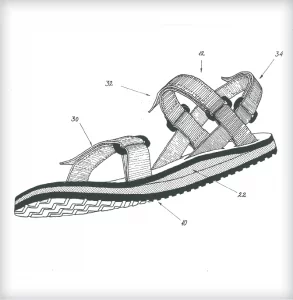 תרשים סנדל שורש עם רצועות X-Strap